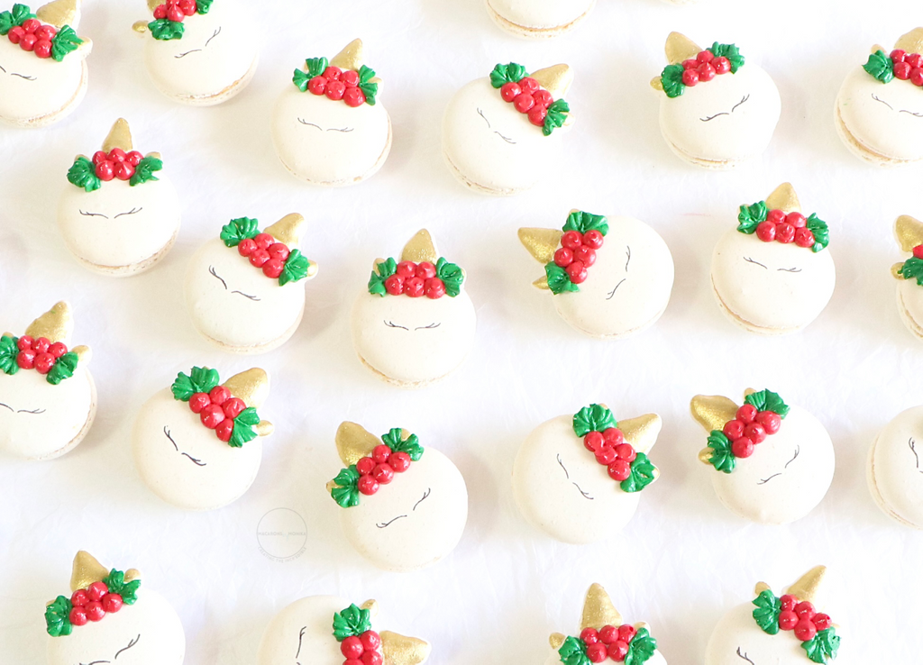 Christmas Unicorn Macarons